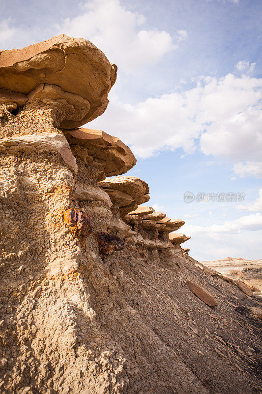 Bisti Badlands沉积物质的侵蚀